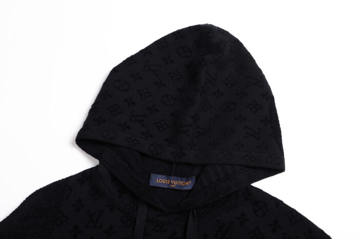 루이비통 올 오버 로고 후드티 블랙 레플리카 미러급 SA급 S급 고퀄리티 하이엔드 최상급 의류 [남성여성공용] 5