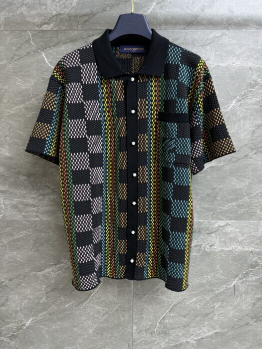 루이비통 다미에 쇼트 슬리브드 코튼 니트 셔츠 레플리카 미러급 SA급 S급 고퀄리티 하이엔드 최상급 의류 [남성여성공용] 10