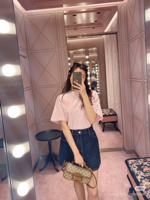 구찌 핑크 반팔 티셔츠 레플리카 미러급 SA급 S급 고퀄리티 하이엔드 최상급 의류 [남성여성공용] 19