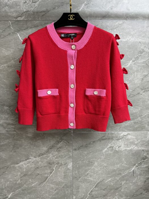 샤넬 보우 컬러블록 가디건 레플리카 미러급 SA급 S급 고퀄리티 하이엔드 최상급 의류 [여성] 2