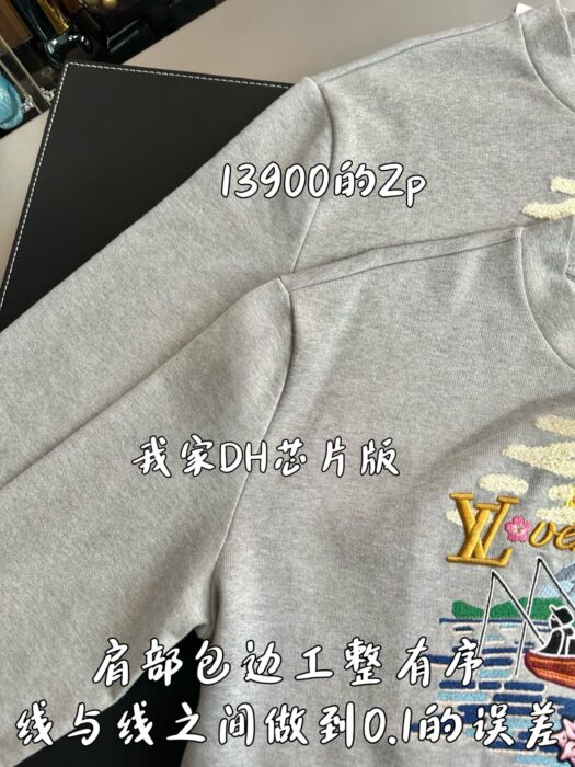 루이비통 니고 FW25 자수 맨투맨 그레이 레플리카 미러급 SA급 S급 고퀄리티 하이엔드 최상급 의류 [남성여성공용] 8