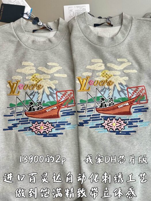 루이비통 니고 FW25 자수 맨투맨 그레이 레플리카 미러급 SA급 S급 고퀄리티 하이엔드 최상급 의류 [남성여성공용] 7