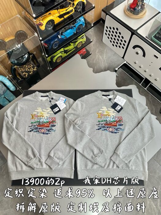 루이비통 니고 FW25 자수 맨투맨 그레이 레플리카 미러급 SA급 S급 고퀄리티 하이엔드 최상급 의류 [남성여성공용] 3