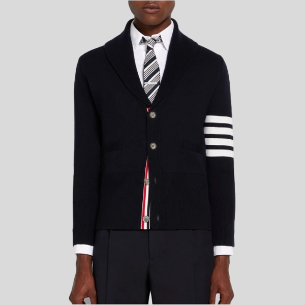 톰브라운 사선 메리노울 숄카라 가디건 레플리카 미러급 SA급 S급 고퀄리티 하이엔드 최상급 의류 [남성여성공용] 2