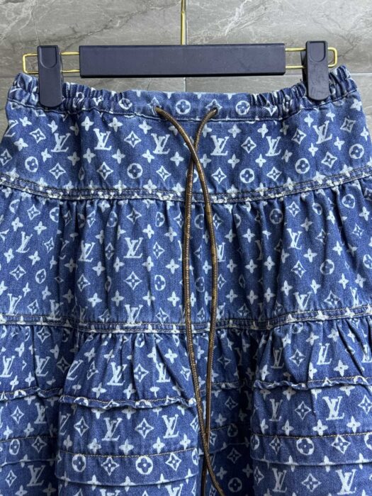 루이비통 모노그램 데님 티어드 스커트 레플리카 미러급 SA급 S급 고퀄리티 하이엔드 최상급 의류 [여성] 12