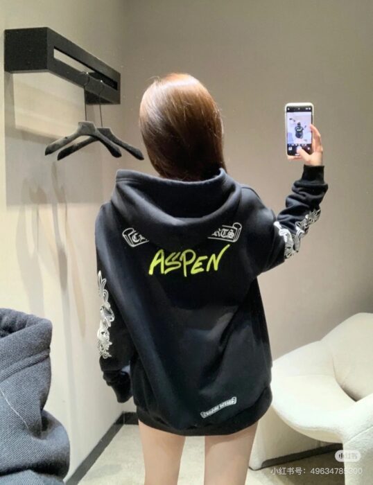 크롬하츠 소매 플라워 프린트 후드집업 블랙 레플리카 미러급 SA급 S급 고퀄리티 하이엔드 최상급 의류 [남성여성공용]