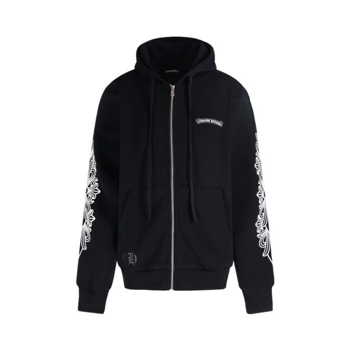 크롬하츠 소매 플라워 프린트 후드집업 블랙 레플리카 미러급 SA급 S급 고퀄리티 하이엔드 최상급 의류 [남성여성공용] 3