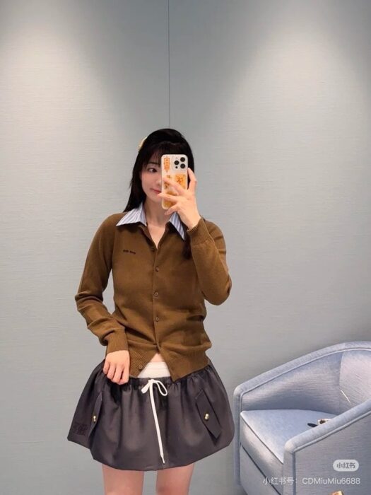 미우미우 카라 장식 캐시미어 가디건 레플리카 미러급 SA급 S급 고퀄리티 하이엔드 최상급 의류 [여성] 7