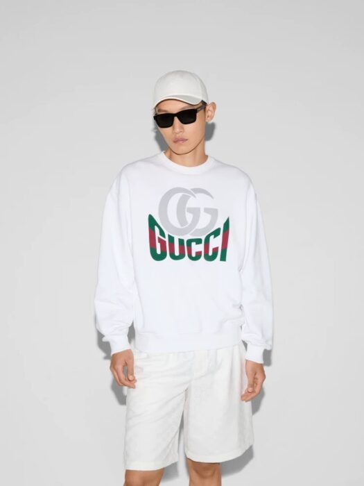 구찌 프린트 코튼 저지 스웨트셔츠 레플리카 미러급 SA급 S급 고퀄리티 하이엔드 최상급 의류 [남성여성공용] 9