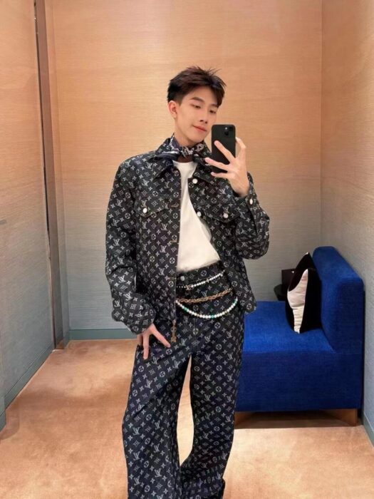 루이비통 모노그램 자카드 데님 스케이트 팬츠 1AFX32 레플리카 미러급 SA급 S급 고퀄리티 하이엔드 최상급 의류 [남성여성공용] 16