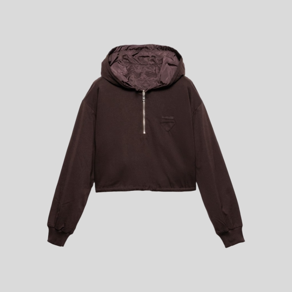 프라다 리버시블 코튼 저지 및 리나일론 후디 레플리카 미러급 SA급 S급 고퀄리티 하이엔드 최상급 의류 [여성]