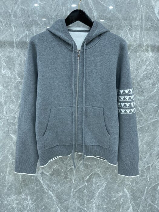 톰브라운 코튼 헥터 자카드 후드 집업 (네이비,그레이) 레플리카 미러급 SA급 S급 고퀄리티 하이엔드 최상급 의류 [남성여성공용] 28