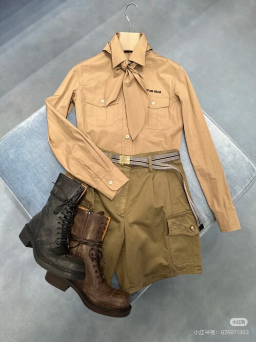 미우미우 반바지 팬츠 (아미그린) 레플리카 미러급 SA급 S급 고퀄리티 하이엔드 최상급 의류 [남성여성공용] 13