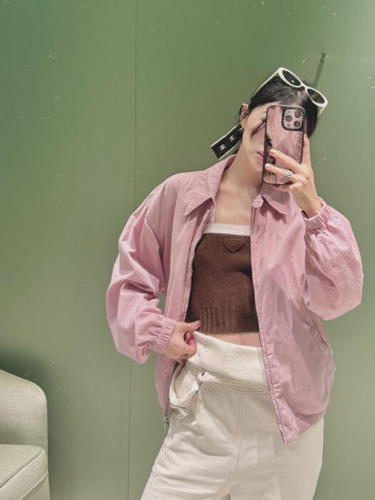 프라다 블루종 자켓 핑크 레플리카 미러급 SA급 S급 고퀄리티 하이엔드 최상급 의류 [여성] 4