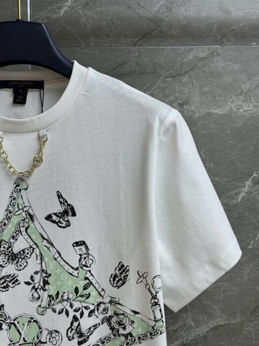 루이비통 버터플라이 프린트 티셔츠 레플리카 미러급 SA급 S급 고퀄리티 하이엔드 최상급 의류 [여성] 4
