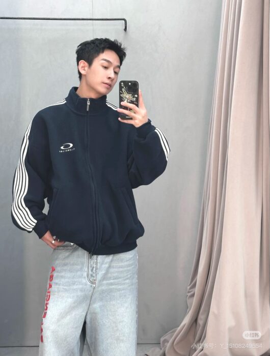 발렌시아가 루프 스포츠 아이콘 집업 자켓 블루 레플리카 미러급 SA급 S급 고퀄리티 하이엔드 최상급 의류 [남성여성공용]