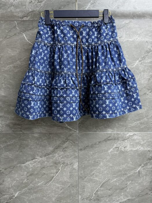 루이비통 모노그램 데님 티어드 스커트 레플리카 미러급 SA급 S급 고퀄리티 하이엔드 최상급 의류 [여성] 11