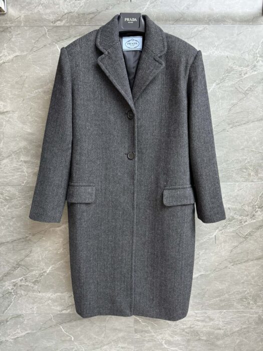 프라다 싱글브레스트 헤링본 울 자켓 레플리카 미러급 SA급 S급 고퀄리티 하이엔드 최상급 의류 [여성] 4