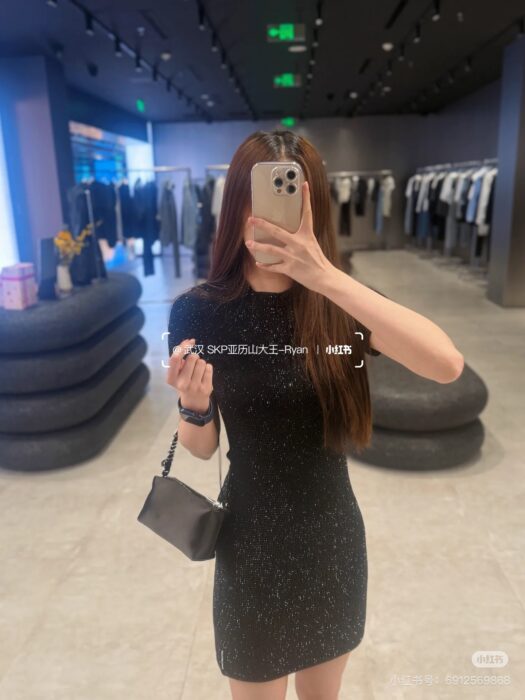 알렉산더왕 블랙 울 블렌드 핫픽스 드레스 레플리카 미러급 SA급 S급 고퀄리티 하이엔드 최상급 의류 [여성] 3