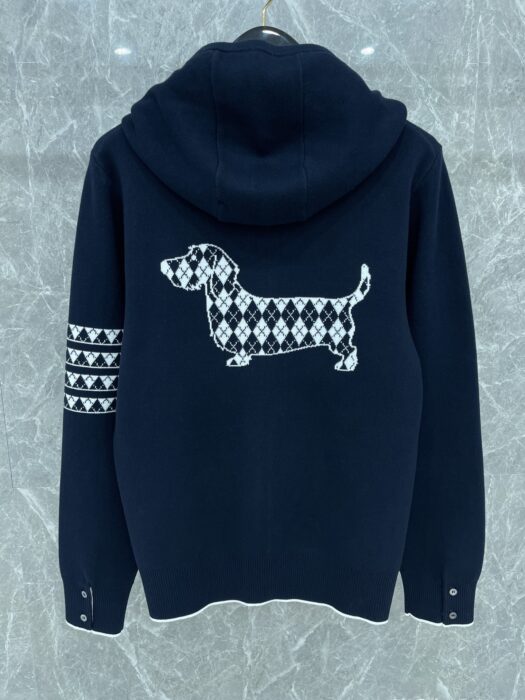 톰브라운 코튼 헥터 자카드 후드 집업 (네이비,그레이) 레플리카 미러급 SA급 S급 고퀄리티 하이엔드 최상급 의류 [남성여성공용] 25