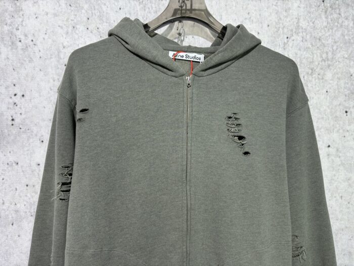 아크네스튜디오 데미지 후드집업 그린 레플리카 미러급 SA급 S급 고퀄리티 하이엔드 최상급 의류 [남성여성공용] 5