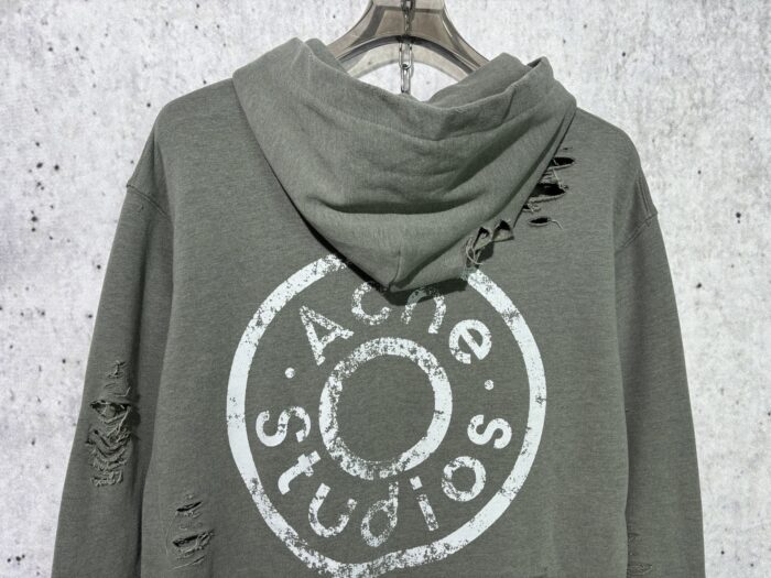 아크네스튜디오 데미지 후드집업 그린 레플리카 미러급 SA급 S급 고퀄리티 하이엔드 최상급 의류 [남성여성공용] 6