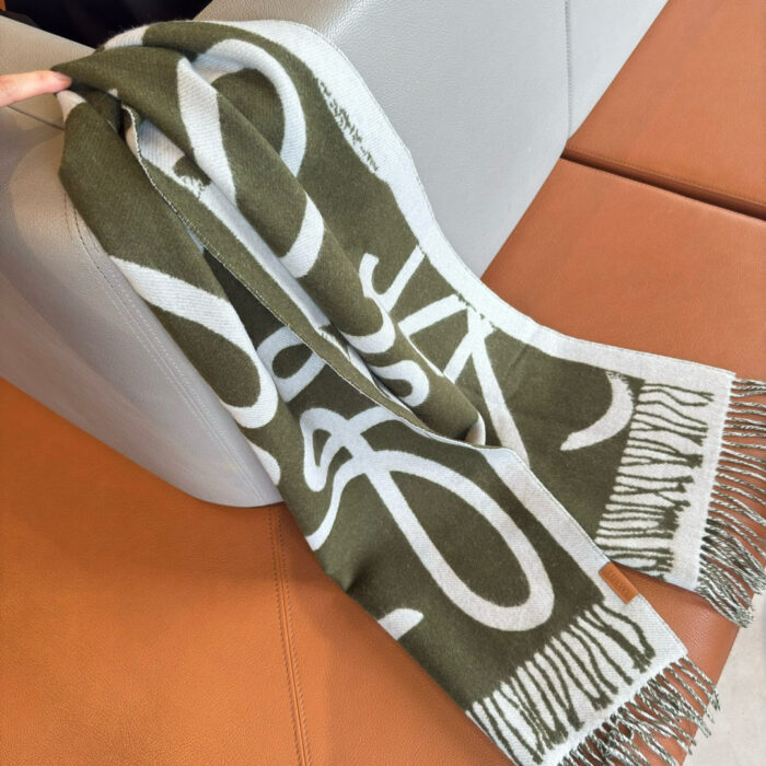 로에베 아나그램 자카드 태슬 스카프 그린 레플리카 미러급 SA급 S급 고퀄리티 최상급 하이엔드 머플러 목도리 [남성여성공용] 7
