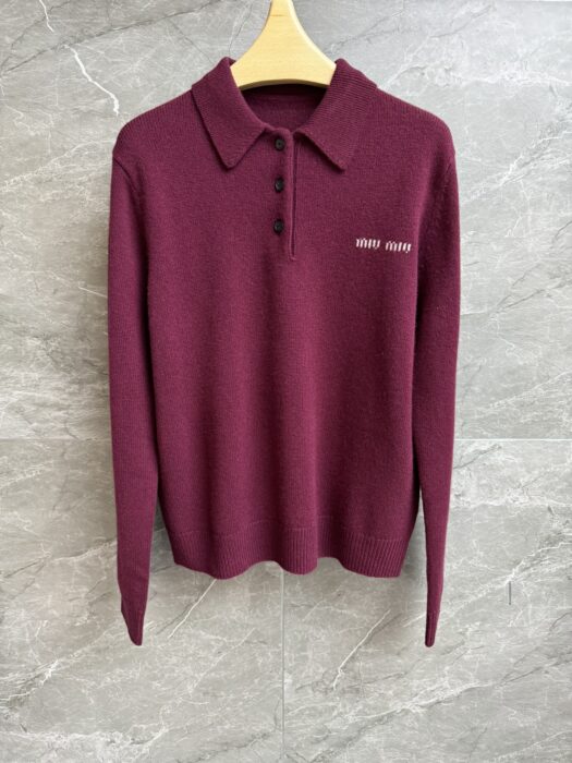 미우미우 캐시미어 폴로 스웨터 레플리카 미러급 SA급 S급 고퀄리티 하이엔드 최상급 의류 [여성] 6