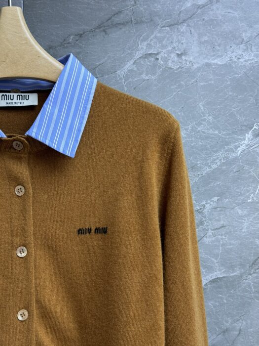 미우미우 카라 장식 캐시미어 가디건 레플리카 미러급 SA급 S급 고퀄리티 하이엔드 최상급 의류 [여성] 10