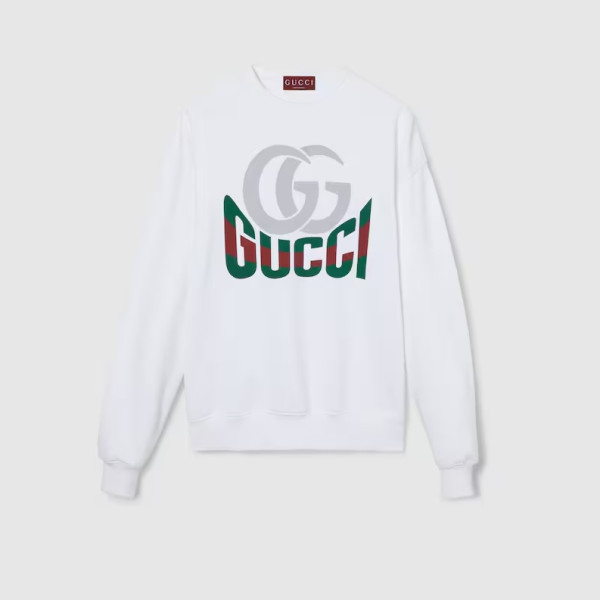 구찌 프린트 코튼 저지 스웨트셔츠 레플리카 미러급 SA급 S급 고퀄리티 하이엔드 최상급 의류 [남성여성공용]