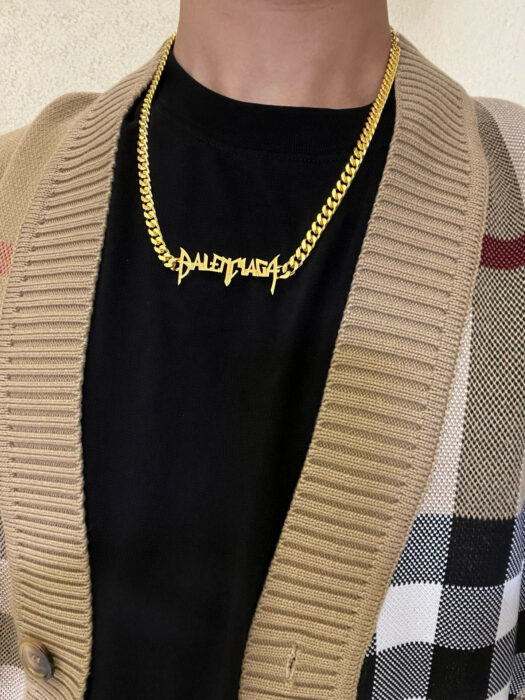 발렌시아가 모노그램 체인 목걸이 골드 레플리카 미러급 SA급 S급 고퀄리티 최상급 하이엔드 악세사리 [남성여성공용] 2