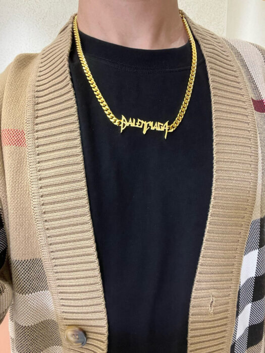 발렌시아가 모노그램 체인 목걸이 골드 레플리카 미러급 SA급 S급 고퀄리티 최상급 하이엔드 악세사리 [남성여성공용] 3