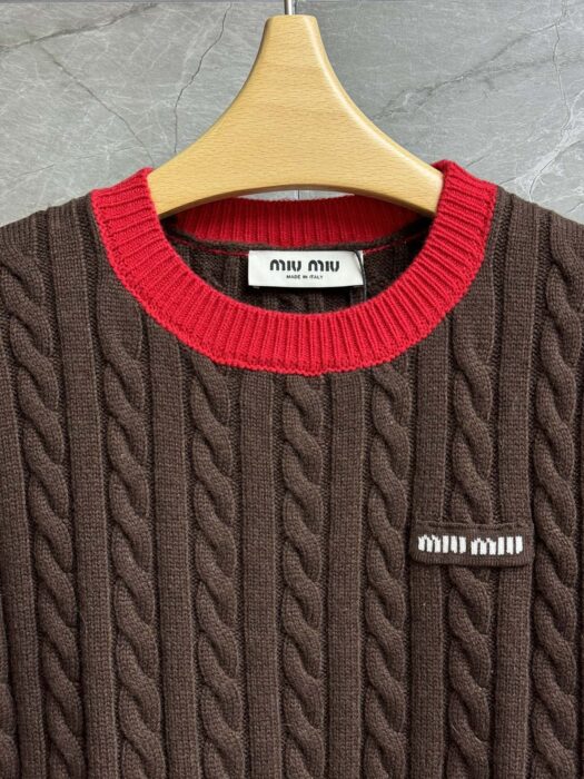 미우미우 울 및 코튼 스웨터 레플리카 미러급 SA급 S급 고퀄리티 하이엔드 최상급 의류 [여성] 5