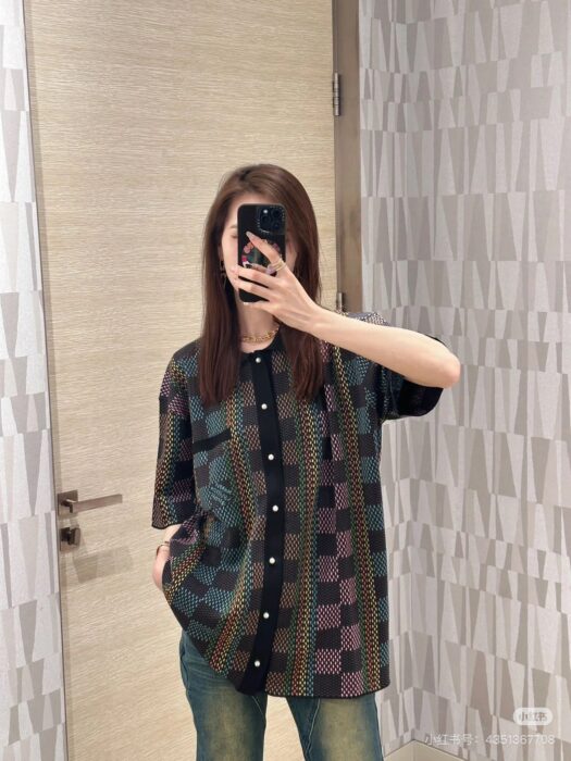 루이비통 다미에 쇼트 슬리브드 코튼 니트 셔츠 레플리카 미러급 SA급 S급 고퀄리티 하이엔드 최상급 의류 [남성여성공용] 4