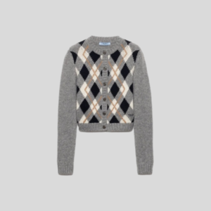 프라다 아가일 니트 캐시미어 가디건 레플리카 미러급 SA급 S급 고퀄리티 하이엔드 최상급 의류 [여성]