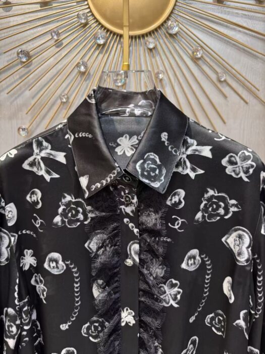 샤넬 뉴 레이스 카멜리아 러브 리본 셔츠 레플리카 미러급 SA급 S급 고퀄리티 하이엔드 최상급 의류 [여성] 4