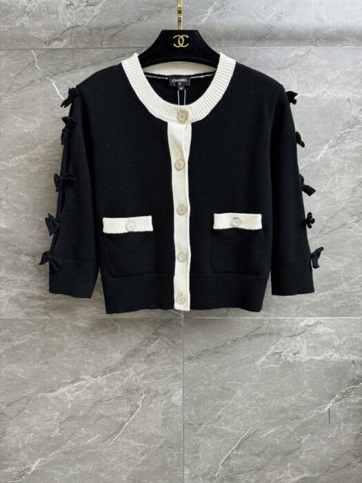 샤넬 보우 컬러블록 가디건 레플리카 미러급 SA급 S급 고퀄리티 하이엔드 최상급 의류 [여성] 2