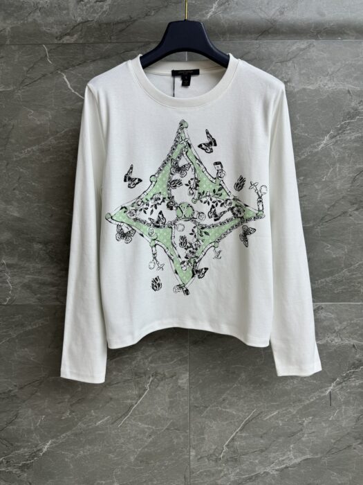 루이비통 버터플라이 프린트 티셔츠 레플리카 미러급 SA급 S급 고퀄리티 하이엔드 최상급 의류 [여성] 2