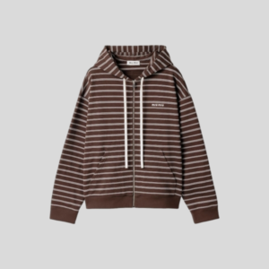 미우 미우 스트라이프 코튼 플리스 후드 자켓 레플리카 미러급 SA급 S급 고퀄리티 하이엔드 최상급 의류 [여성]