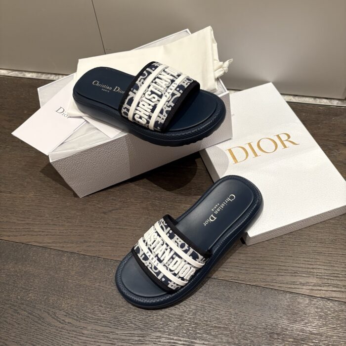 디올 디올리비에라 D 웨이 슬리퍼 샌들 네이비 오블리크 레플리카 미러급 SA급 S급 고퀄리티 최상급 하이엔드 신발 [여성] 3