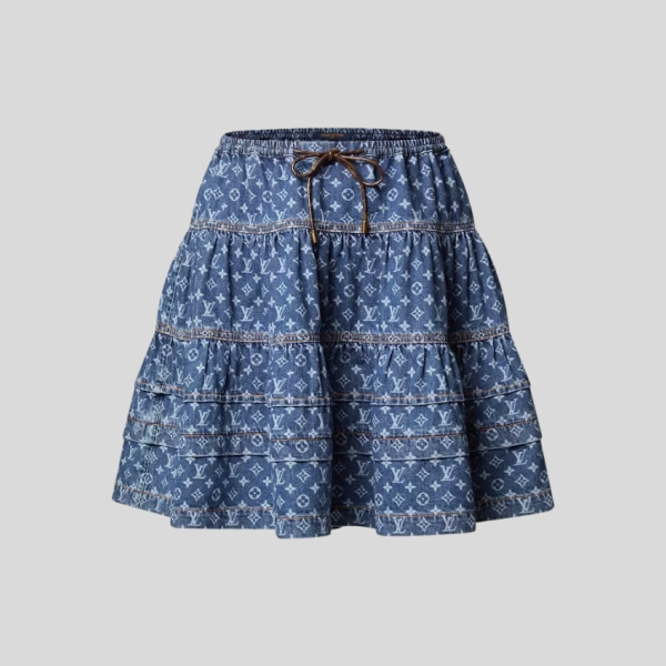 루이비통 모노그램 데님 티어드 스커트 레플리카 미러급 SA급 S급 고퀄리티 하이엔드 최상급 의류 [여성]