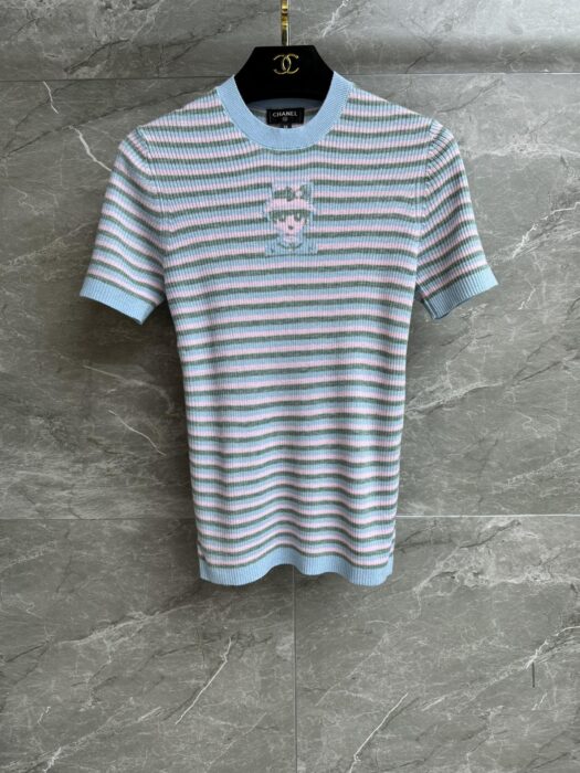 샤넬 만화 줄무늬 니트 반팔 레플리카 미러급 SA급 S급 고퀄리티 하이엔드 최상급 의류 [여성] 3