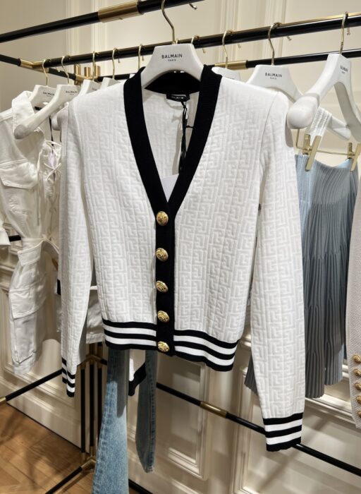 발망 모노그램 장식 바이컬러 가디건 레플리카 미러급 SA급 S급 고퀄리티 하이엔드 최상급 의류 [여성] 10