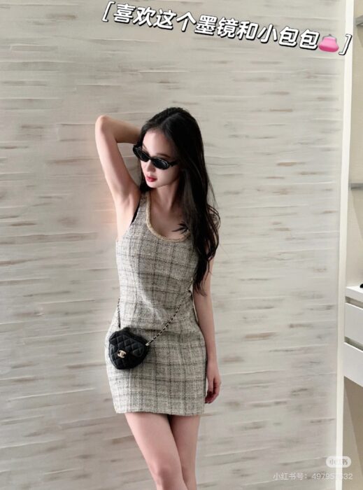 샤넬 골드 체크 드레스 레플리카 미러급 SA급 S급 고퀄리티 하이엔드 최상급 의류 [여성] 5