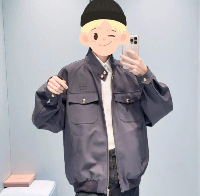 미우미우 로고 자수 골지 니트 재킷 레플리카 미러급 SA급 S급 고퀄리티 하이엔드 최상급 의류 [여성] 8