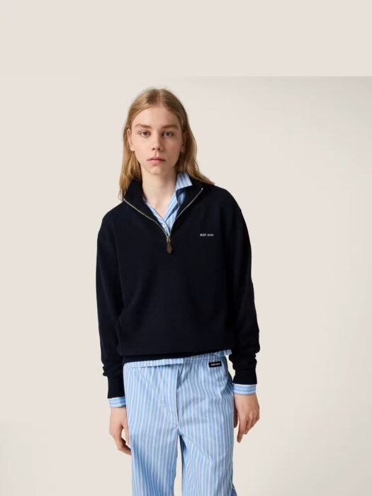 미우미우 캐시미어 및 가죽 지퍼 스웨터 레플리카 미러급 SA급 S급 고퀄리티 하이엔드 최상급 의류 [여성] 3