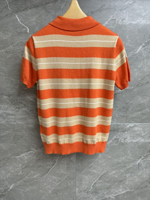 미우미우 스트라이프 폴로 셔츠 레플리카 미러급 SA급 S급 고퀄리티 하이엔드 최상급 의류 [여성] 7