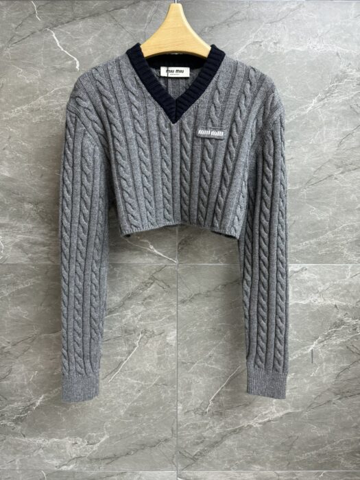 미우미우 울 및 코튼 스웨터 레플리카 미러급 SA급 S급 고퀄리티 하이엔드 최상급 의류 [여성] 6