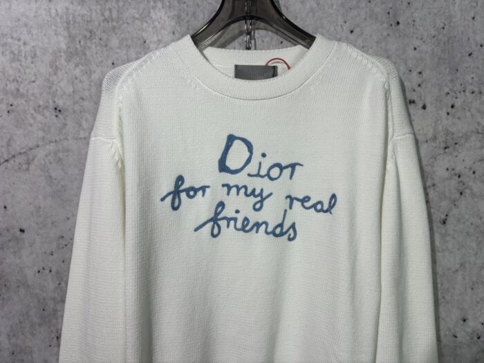 디올 DIOR AND HYLTON NEL 자수 니트 화이트 레플리카 미러급 SA급 S급 고퀄리티 하이엔드 최상급 의류 [남성여성공용] 5