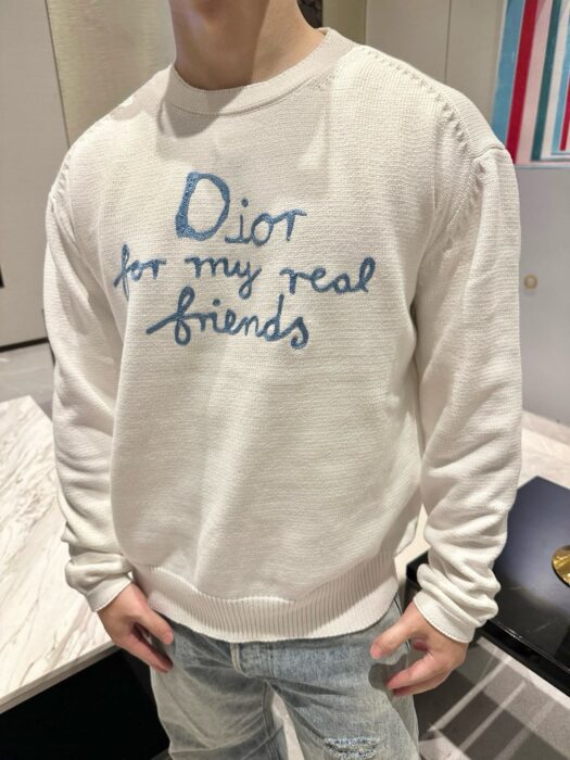 디올 DIOR AND HYLTON NEL 자수 니트 화이트 레플리카 미러급 SA급 S급 고퀄리티 하이엔드 최상급 의류 [남성여성공용]